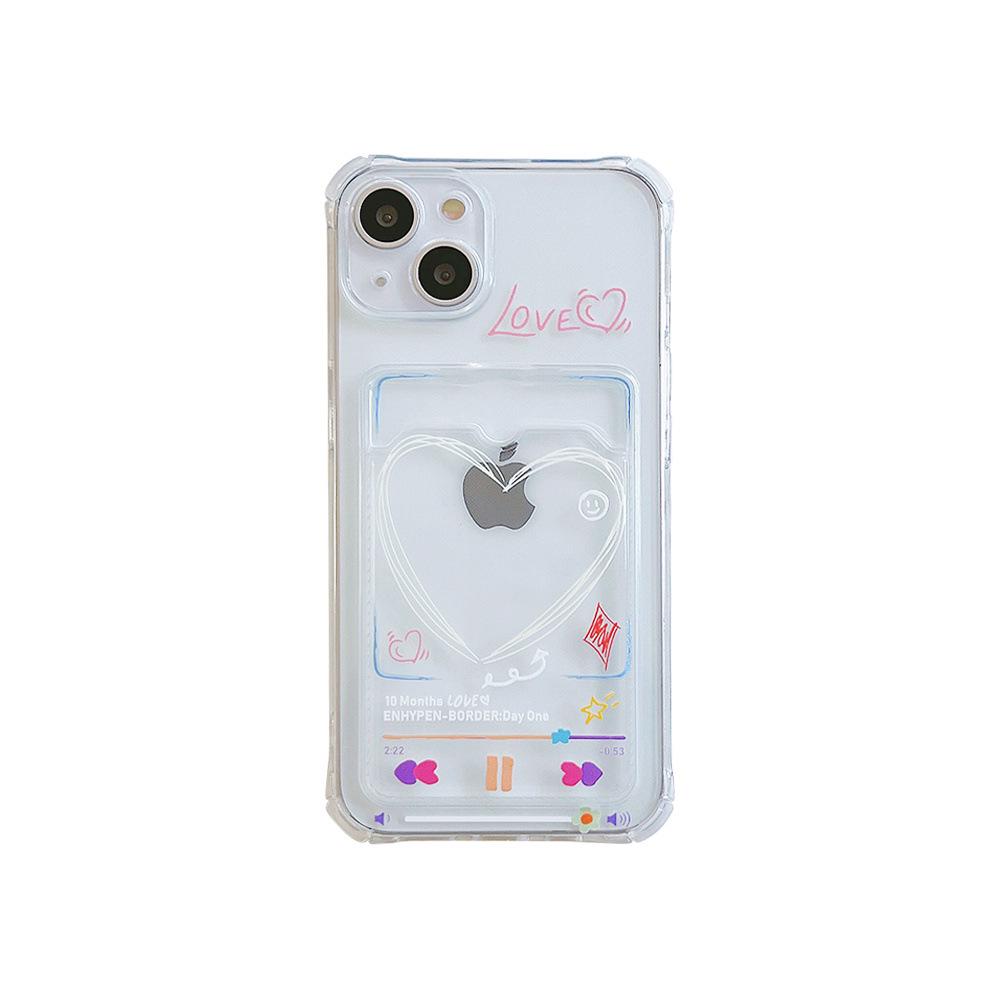 English Music Graffiti XR Apple 15 Phone Case for iPhone 11/12 Pro/13 XS Max with Card Slot