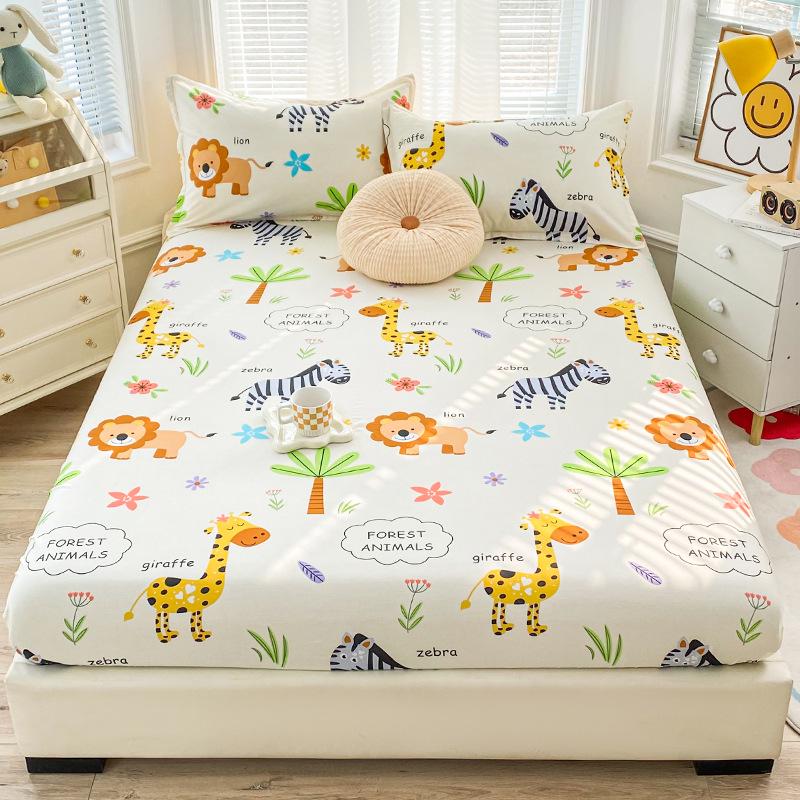 

Мультяшный наматрасник на резинке из чистого хлопка для детей 90x200cm fitted sheet (3-25cm thick mattress)