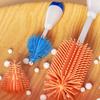 Long handle Baby Bottle Brush Set 360 Degree Rotation Silicone Feeding Bottle Cleaners  Breast Pump