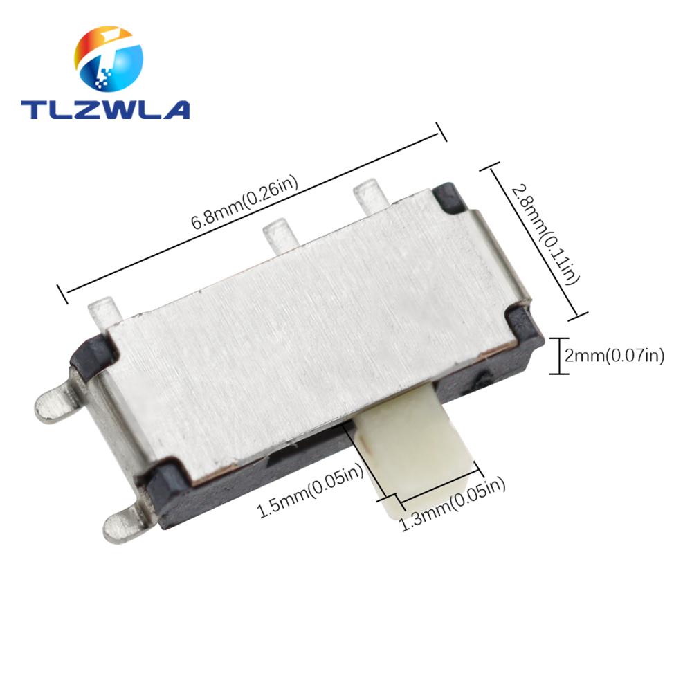 50 Stück Mini 7-Pin Ein/Aus 1P2T SPDT MSK-12C02 SMD Kippschiebeschalter für MP3 MP4
