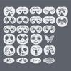 2023 New Graph Facial Painting PET Washable Children Girl Tattoo Stencil Template for Halloween Christmas