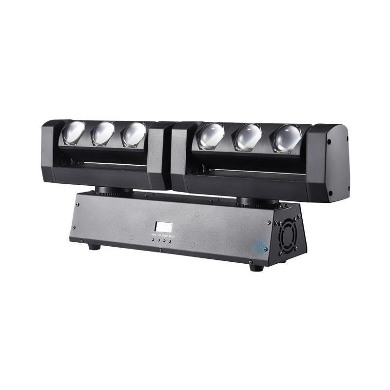 6x20W RGBW Led Strip Beam Moving Head Light Two Arms Professional DJ Disco Party Lighting DMX Dance Floor Bar Equipment