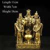 Pure Copper Buddha Statue, Five Wealth Gods Bronze Statue, treasure basin, Home Decoration, Living Room, Buddha Hall, 1Pc