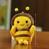 Cute Bee Plush Keychain Cartoon Stuffed Animal Toy Bag Charm Backpack Pendant Kawaii Mini Honeybee Soft Fun Decor Kid Girl Gift