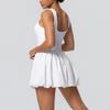 NEW Bare Feel Sports Dress with Pocket,anti-exposure,tennis Wear with Bra Pads,gym Suit,yoga,running, Sports Trends, Cycling Dress White