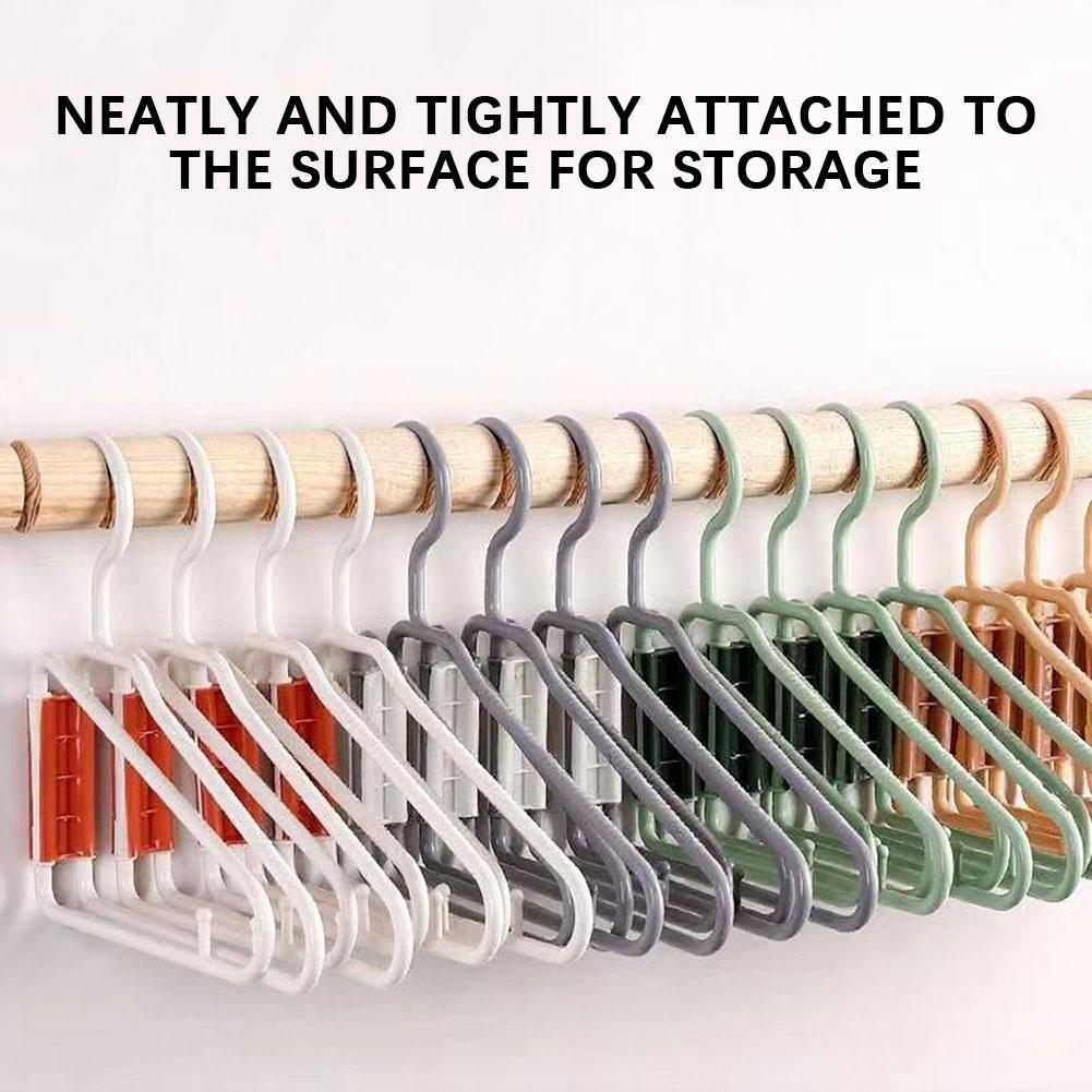 12pcs Foldable Coat Hanger,Non-Slip Clothes Hangers,Plastic Drying Rack,Multifunctional Clothes Storage Organizer For Travel
