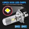 Safety First Motorcycle Headlight Bulb Vibration Resistant P15D H4 LED Light