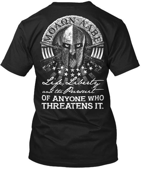 

Molon Labe Специальная футболка 100% хлопок Мужские футболки Топ Сделано в США Футболка Футболка Топ Унисекс M