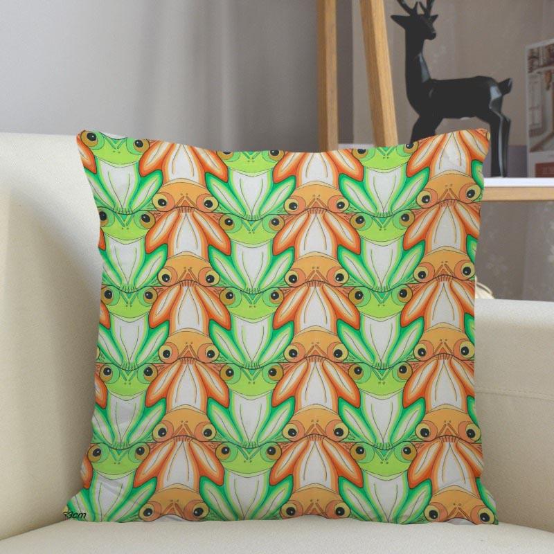 Față de pernă animal broască Decor casă Fermoar Pătrat Pernă de aruncat Livrare directă