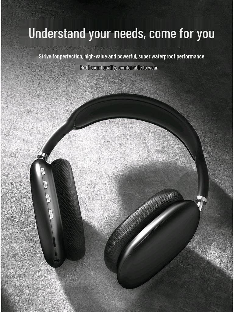 Huaqiangbei P9 Max Noise Cancelling Kabellose Bluetooth Over-Ear Kopfhörer für Apple