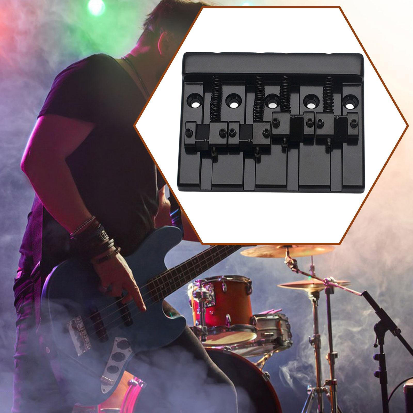 

Сборка бриджа для 4-струнной бас-гитары Металл Высокая производительность Профессиональный Фиксированный Заменяет для чёрный