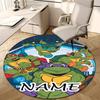 Personalized T-TMNT Round Chair Office Rug - Perfect for Mat, Office Chair & More - Ideal Gift for Birthdays and Holidays