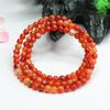 Juan Yu Red Banded Agate 108 Beads Necklace & Striped Chalcedony Multi-Turn Bracelet