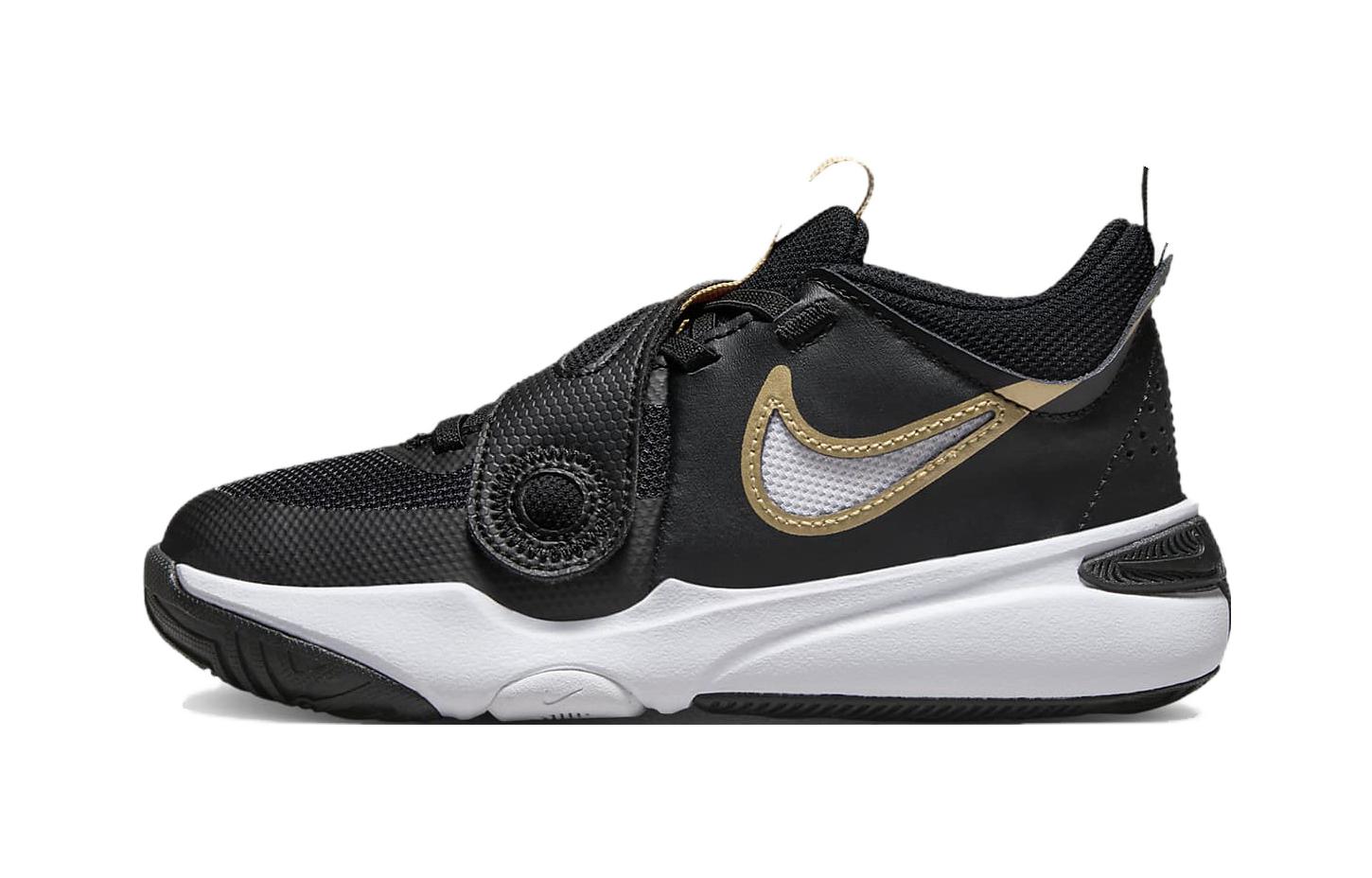 Nike Team Hustle D11 PS  Black Metallic Gold  28