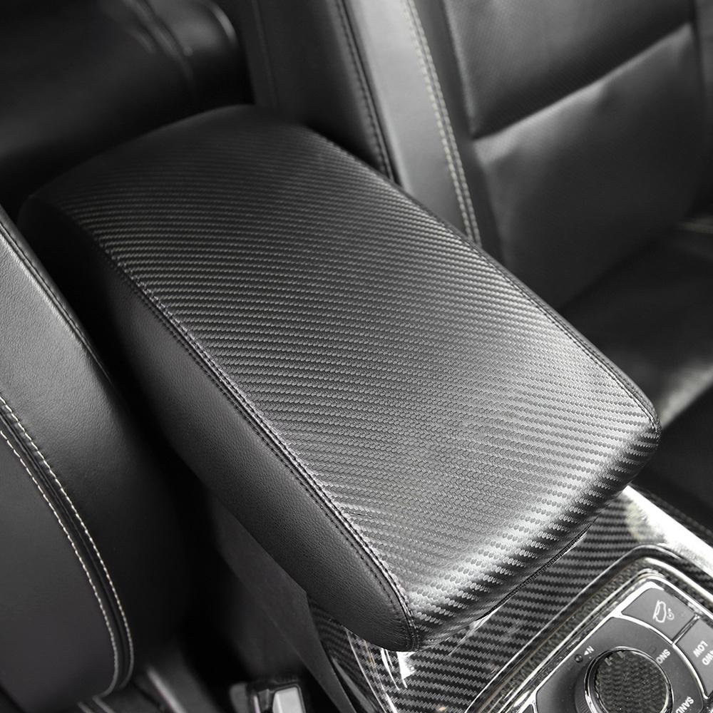 For 2011-2018 Jeep Grand Cherokee Center Console Armrest Cover Skin Carbon Look