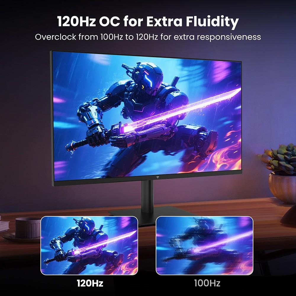 Monitor da Ufficio KTC H27T27, 27 pollici 2560×1440 2K QHD Schermo IPS Veloce, Frequenza di Aggiornamento OC 120Hz, 99% sRGB, HDR, Compatibile FreeSync & G-Sync