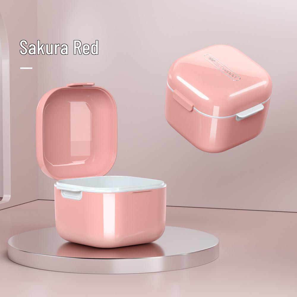 Portable Retainer & Denture Cleaning Case for Invisible Braces and Teeth Alignment