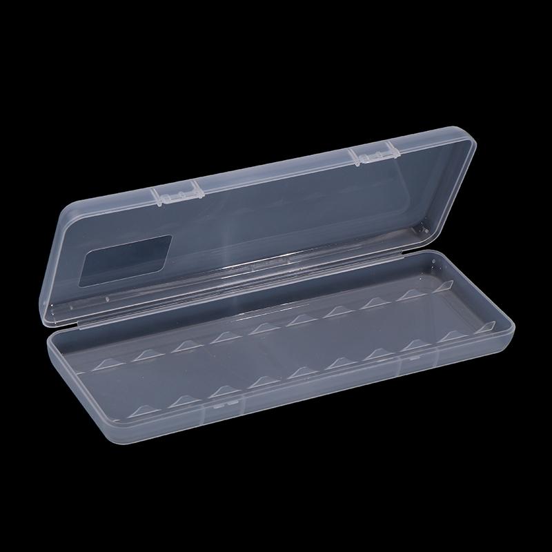 10 Slots Transparent Plastic Battery Storage Box Hard Container Holder Case For Aaa/Aa/18650 Battery Organizer Accessories 1Pc