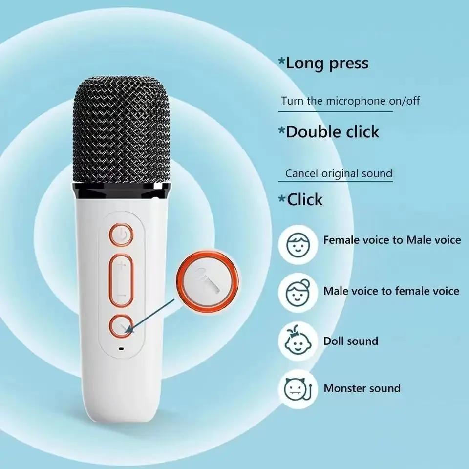 Karaoke Drahtlos Tragbar Bluetooth Lautsprecher Mit Mikrofon Maschine Mini Lampe Soundbox Musik Klein Caixa De Som Bocina Säule