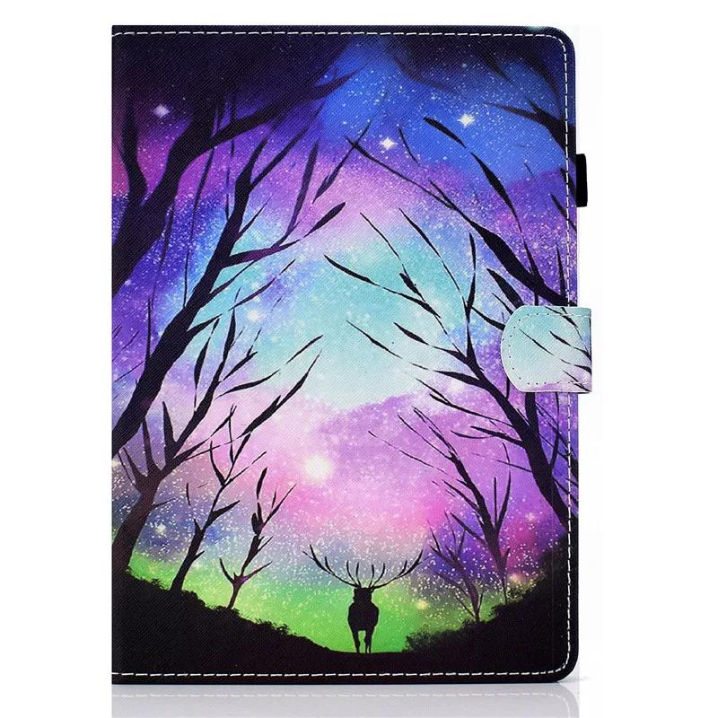 

Чехол для Galaxy Tab A8 2021 SM-X200 X205 X200 с принтом Детский Coque Для Samsung Tab A8 Чехол 10,5 дюйма 2021 Магнитный Кошелек TPU Funda Tab A8 10.5inch 2021 олений