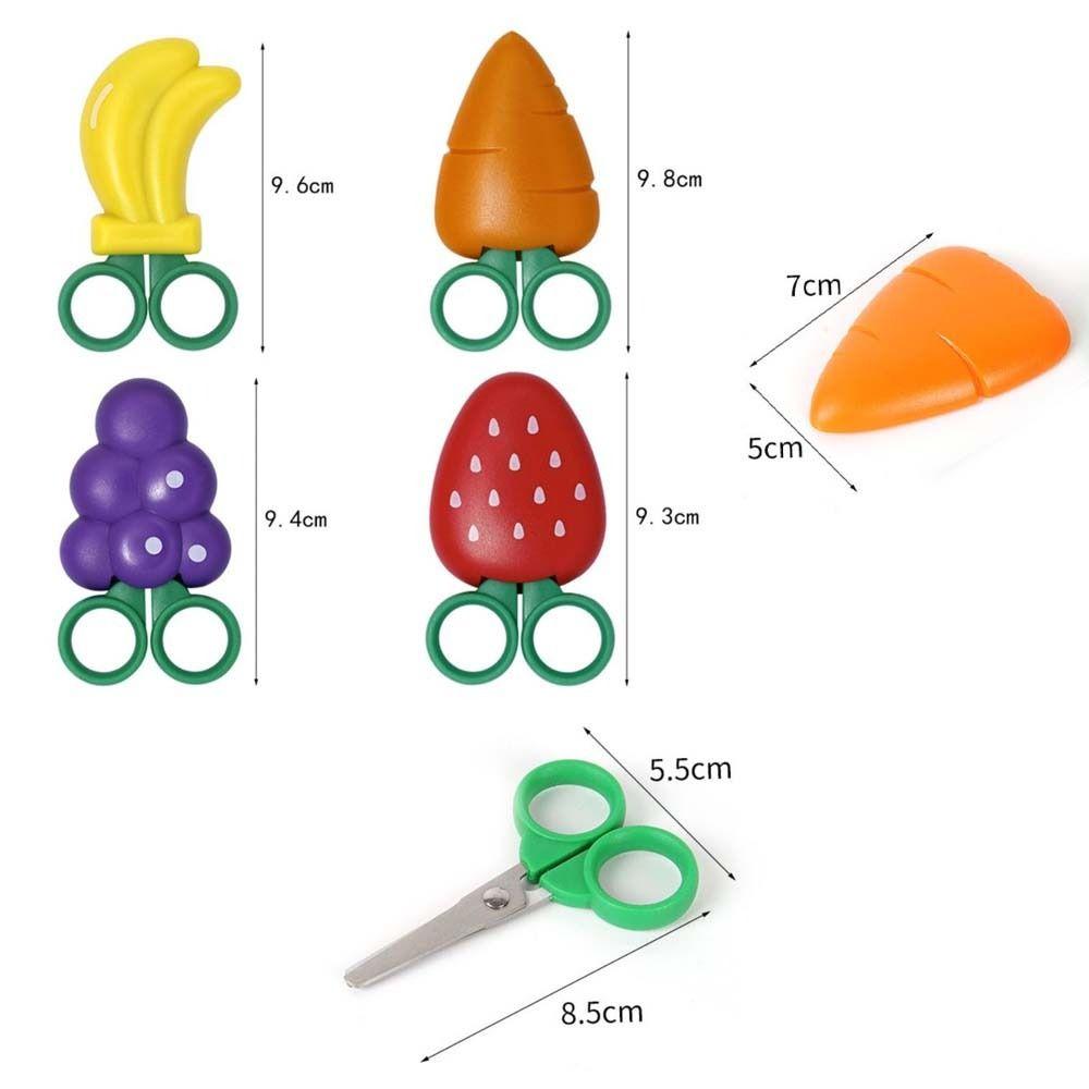 4Pcs Magnetic Safe Mini Scissor Grape Mini Pocket Scissors Fashion Paper Cutter Stationery  DIY
