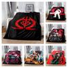 God Of War Kratos Atreus Black Red Dragon Rune Norse Mythology Flannel Blanket Soft Warm Washable PS Game Fan Gamer Sofa Bedroom Decor Throw