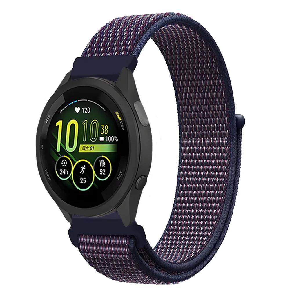 20mm 22mm Pletený nylonový smyčkový řemínek pro Garmin Forerunner 165 55 965 265 255 955 Venu 3 Náramek pro Garmin Active/Vivoactive 5
