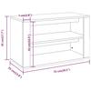 Shoe Rack Smoked Oak 75 x 35 x 45 cm Wood Based Material