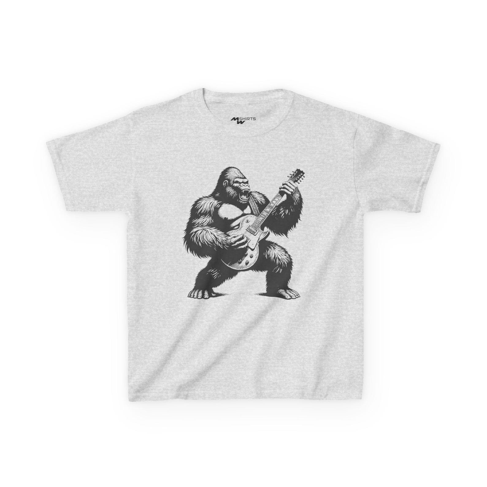 Kids Gorilla Rocker Tee: Fun Music Graphic Shirt XL