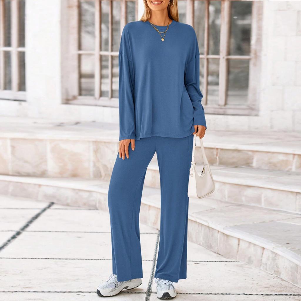 Dwuczęściowe zestawy dla kobiet Casualowe luźne koszule z długim rękawem i szorty ze sznurkiem z wysokim stanem Dres Jesienne stylizacje