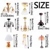 1/12 Scale Dollhouse Table Lamp Battery Operated LED Wall Sconces  Micro Landscape