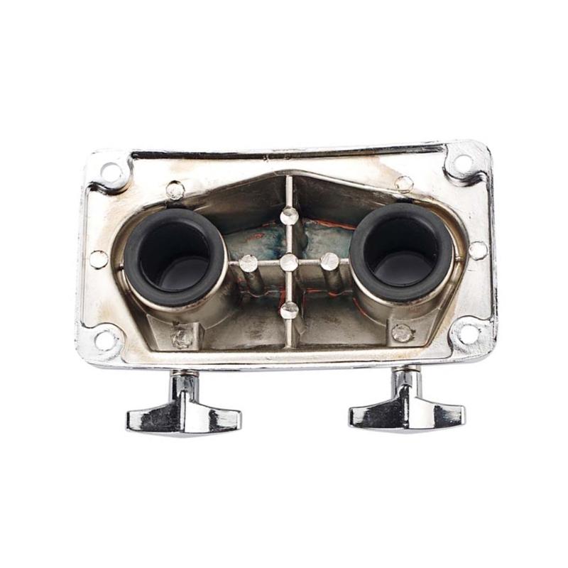 Double Hole Drum Connector Replacement Cymbal Holder Clamp Cowbell Mount Bracket Drum Accessory Easy to Install