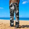 Herren Lockere Lässige Einfarbige Hose Camouflage Muster Gerade Hose
