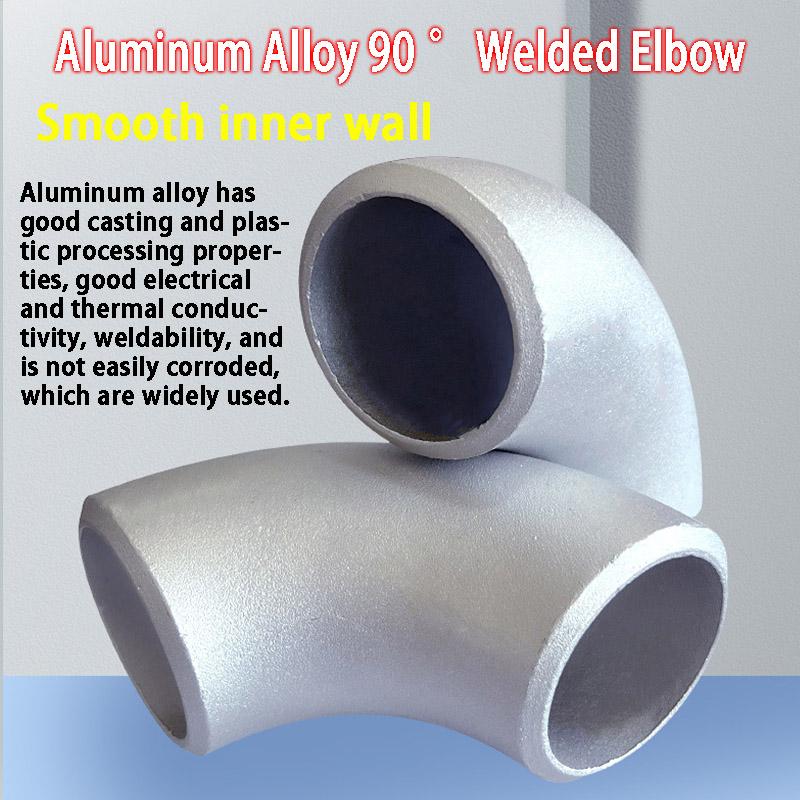 Gomito per Tubo in Alluminio 90 Gradi Senza Saldatura Connettore in Lega Raccordi Grado Industriale Giunto per Tubo Durevole Parti per Auto/Nave Gomito