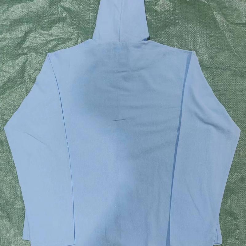 Spring and Summer Long Sleeve Men's Casual Shirt European Style Hooded Top Button Loose Shirt
