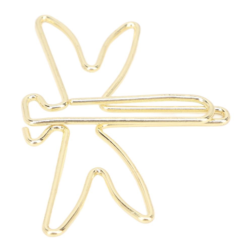 100Pcs Gold Large Cute Paperclips Electroplating Metal Jumbo Wide Clips  Office Supplies