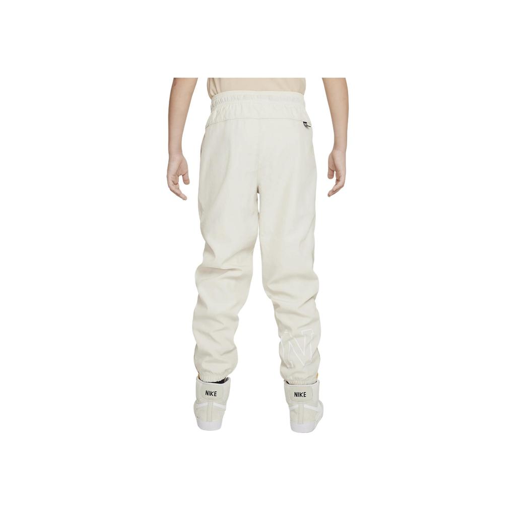Nike Solid Color Drawstring Cuffed Casual Pants Kids bottoms Brown FN8293-104