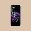 Silver Skull Clear Mobile Phone Case for Samsung Galaxy S25 S24 S23 S22 S21Plus FE Ultra Colorful Cover