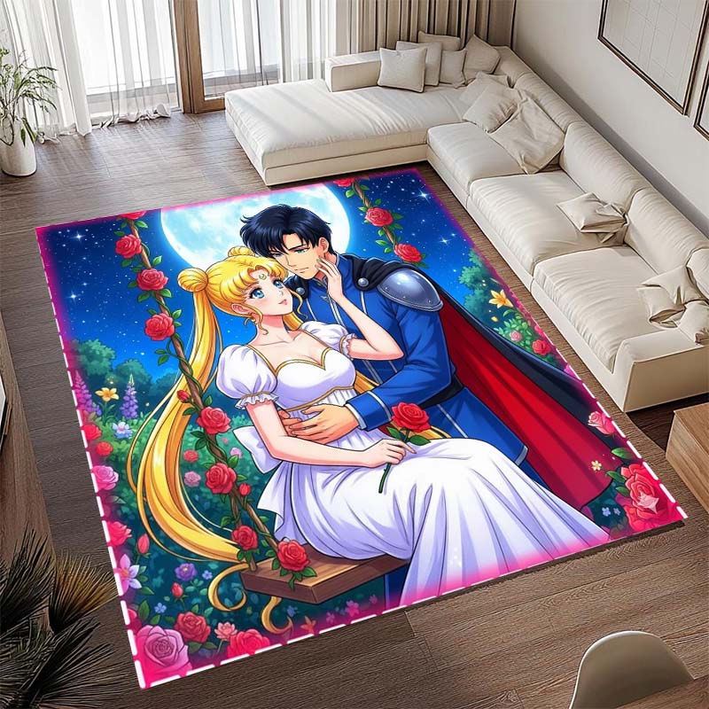 Diese beliebte Spielmatte im Anime-Design mit Pretty Guardian Sailor Moon besteht aus bequemem, weichem, dickem und rutschfestem Flan