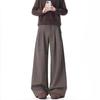 Old money retro pleated trousers men's spring high street cleanfit wide-leg trousers trendy brand vertical silhouette casual trousers