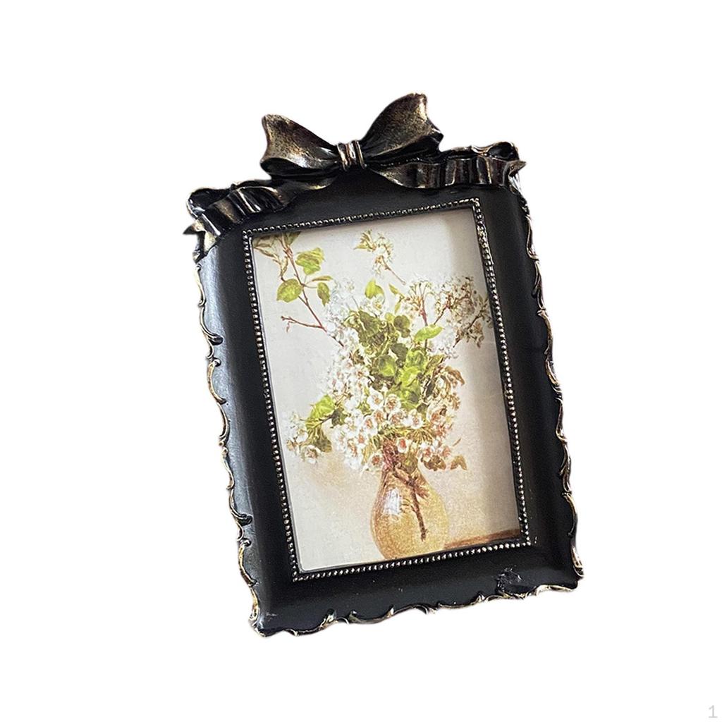 Antique Retro Vintage Resin Photo Frame, Centerpiece, Holder for Entryway, Shelf, Home Decor