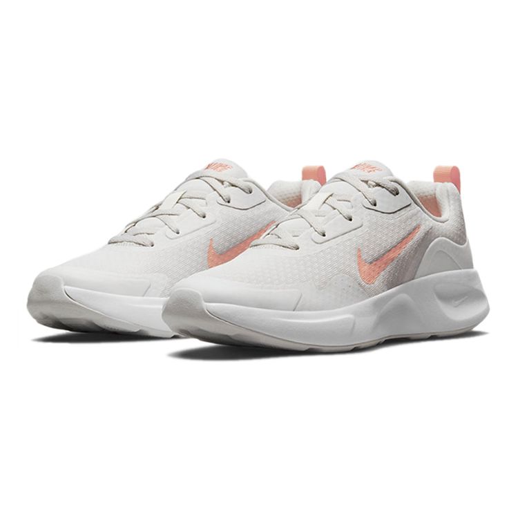 Nike Wearallday Comfortable Casual Non-Slip Shock Absorbing Low-Top Kids Running Shoes Kids Sneaker Pink White CJ3816-010