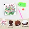 Animals Gem Painting Memo Pad Holder Mosaic Kit Contains 160 Sheets of Paper Rhinestones Post It Dispenser for Adults Beginners
