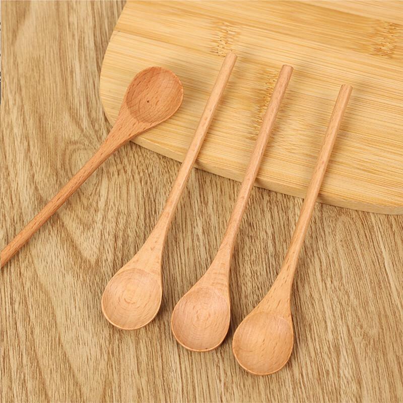 Homeglen Beechwood Stirring Spoons, 10-Pack