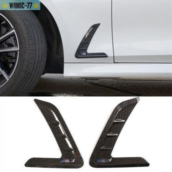 Carbon Fiber ABS Side Fender Air Outlet Vent Trim For BMW 3 Series G20 -