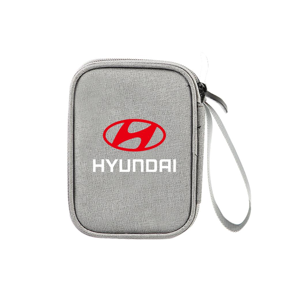 Portable Car Travel Key Driver's License Storage Bag Waterproof Organizer For HYUNDAI GDI i20 i30 Tucson i10 ix35 i40 Creta HB20 E8