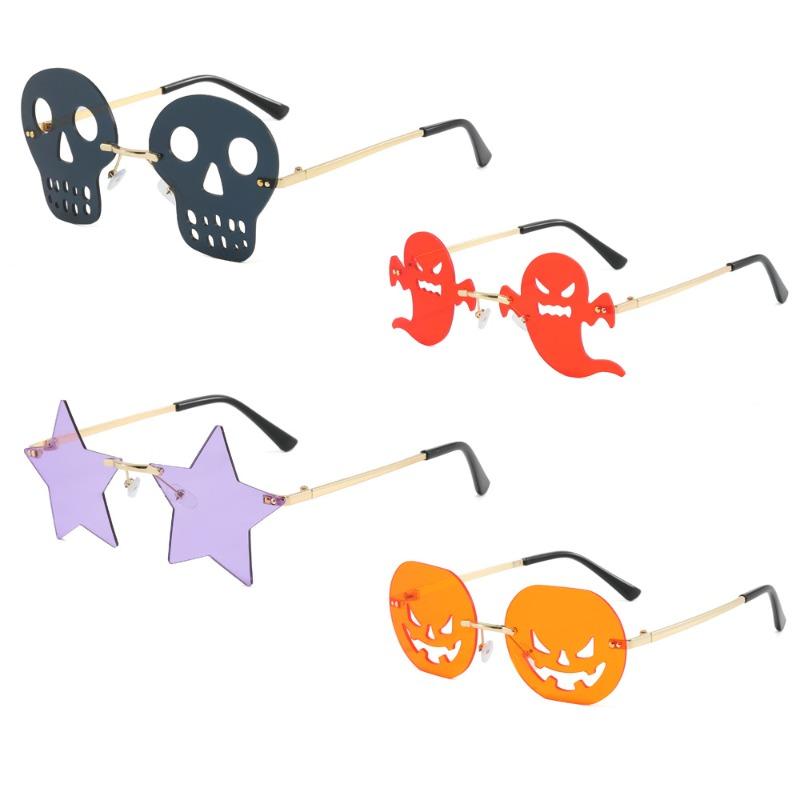 Funny Skull Pumpkin Pentagram Sun Eyeglasses Latest Year Christmas Dance Decorative Glasses Womens Trend Halloween Party Sun Glasses Glasses