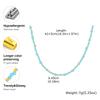 Fashion Boho Blue Rice Bead Beads Necklace for Women, Stainless Steel Beaded Collar Necklace, Summer Jewelry Accessories Gifts