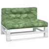 2 Piece Palette Cushion Set with Leaf Pattern Fabric