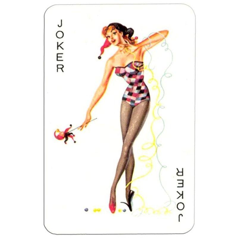 Custom Aluminum Tin Sign Art - Vintage Playing Cards and Women Wall Decor